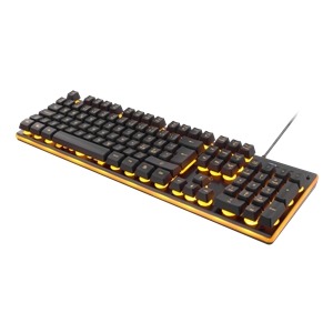 DELTACO GAMING tangentbord med membranbrytare, nordisk layout, orange belysning
