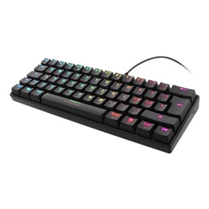 DELTACO GAMING Mekaniskt 60% RGB-tangentbord, bruna brytare, 62 tangen