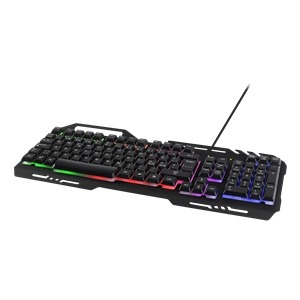 DELTACO GAMING - Tangentbord, RGB bakgrundsbelysning, USB, Nordisk Layout, metal